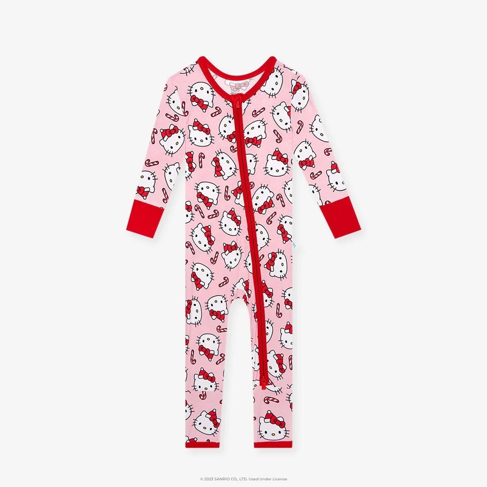 POSH PEANUT X HELLO KITTY CANDY CANE MEDLEY CONVERTIBLE PAJAMAS